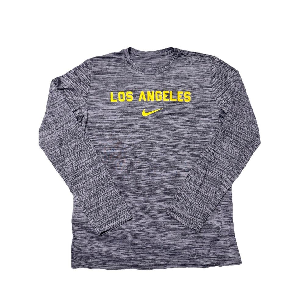 The Nike Tee Dri Fit Mens Blue Medium Long Sleeve Los Angeles Athletic Shirt